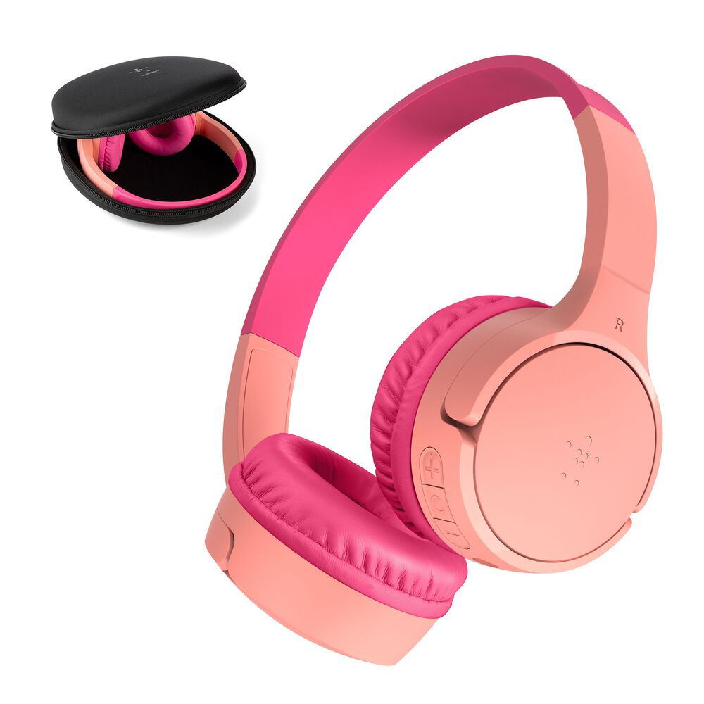 Casque audio sans fil supra-auriculaire pour enfants, Rose, hi-res